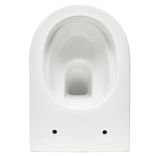 Pack WC Bati-support Geberit + WC Swiss Aqua Technologies sans bride + Plaque blanche (SLIM-Brevis-C)