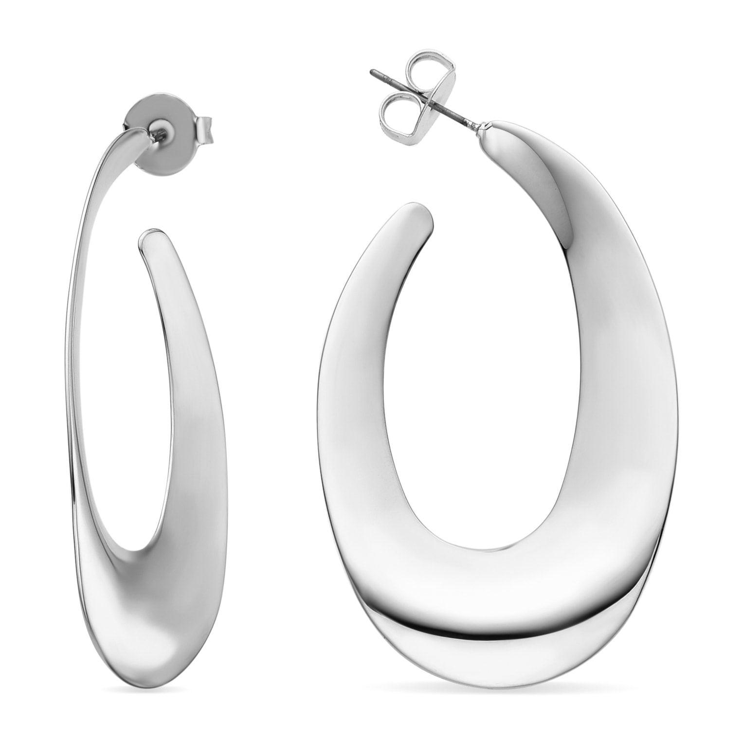 Pendientes de 54mm de diámetro acabado plata