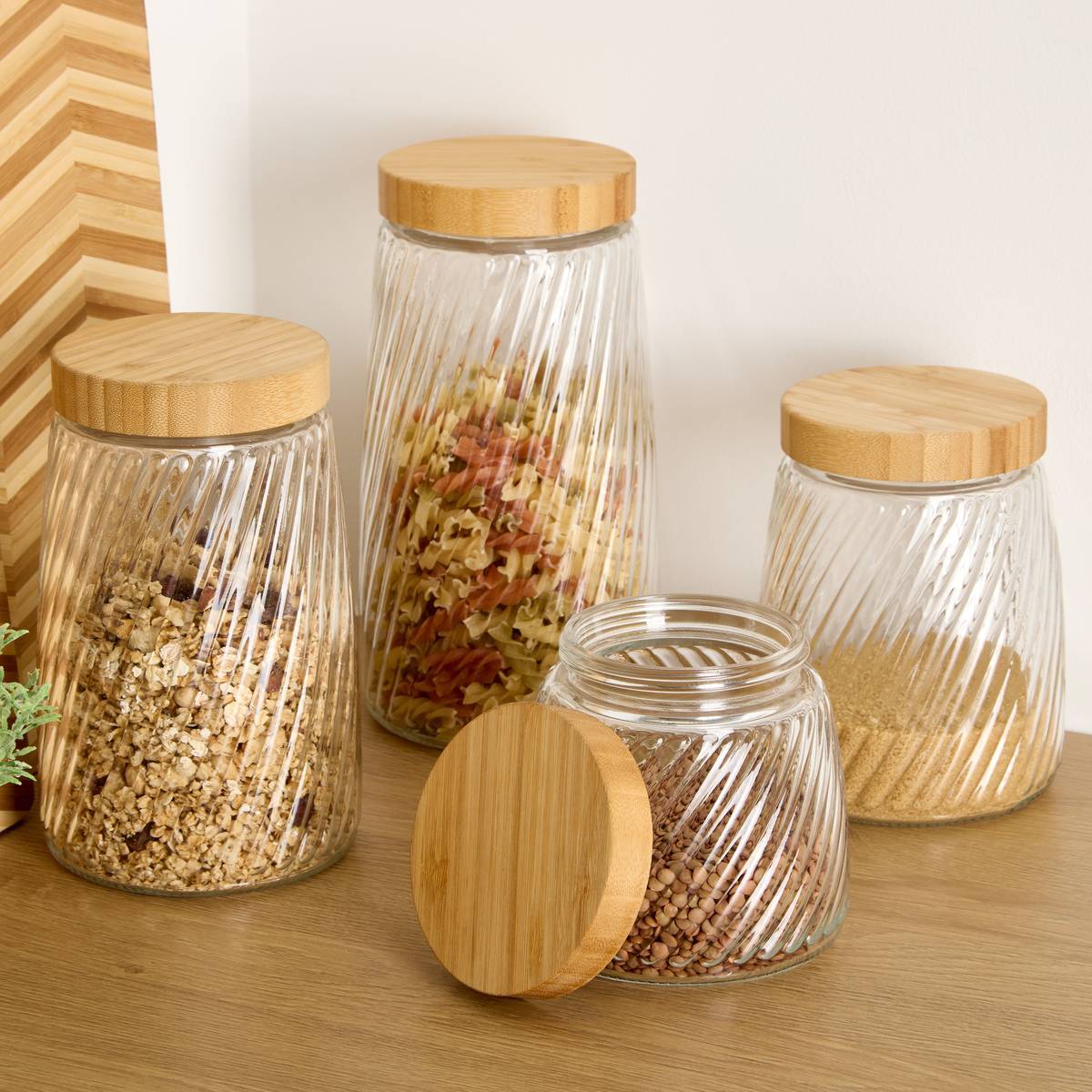 Bocal Striva rond 0,9L transparent