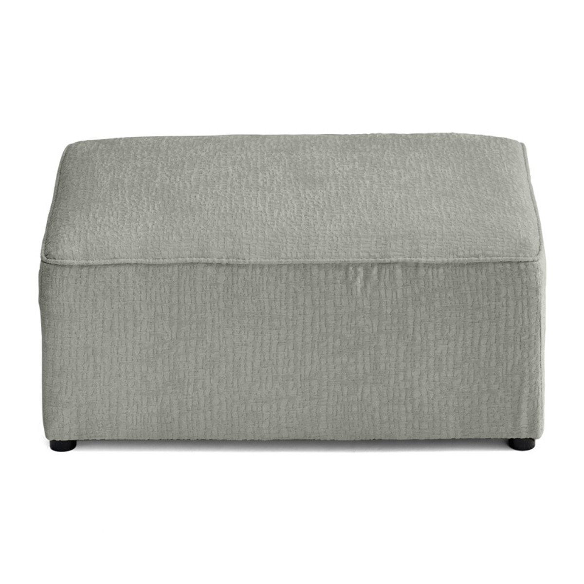 Topaze - pouf - en tissu velours relief - Gris