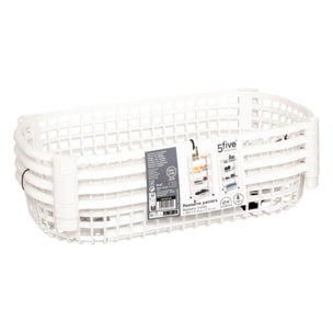 Desserte avec paniers 4 niveaux blanc