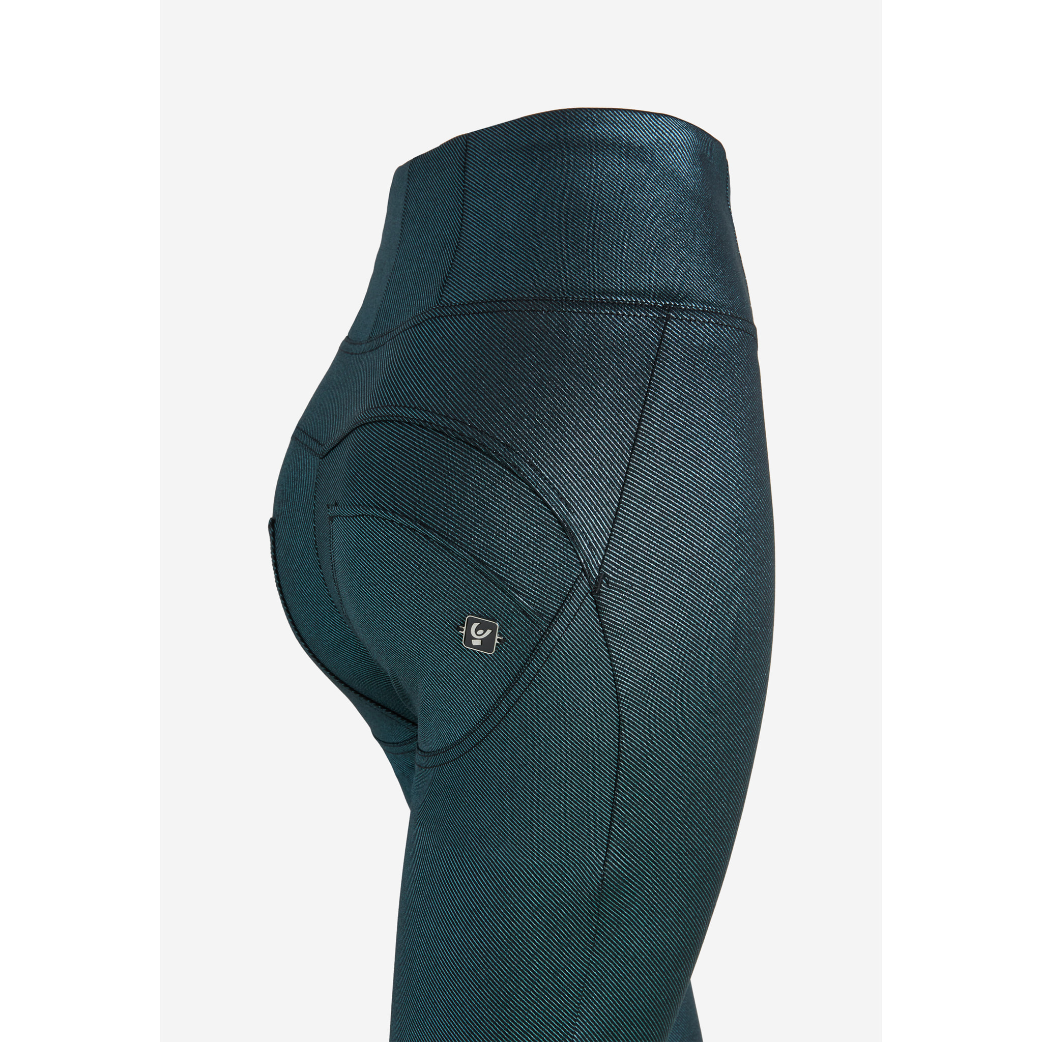 Pantaloni push up WR.UP® vita altissima effetto metallizzato