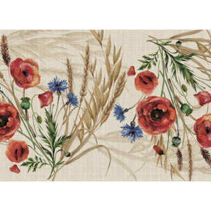 Tappeto Passatoia Cucina Con Retro Antiscivolo Antisfilo Linea Futura Papaveri