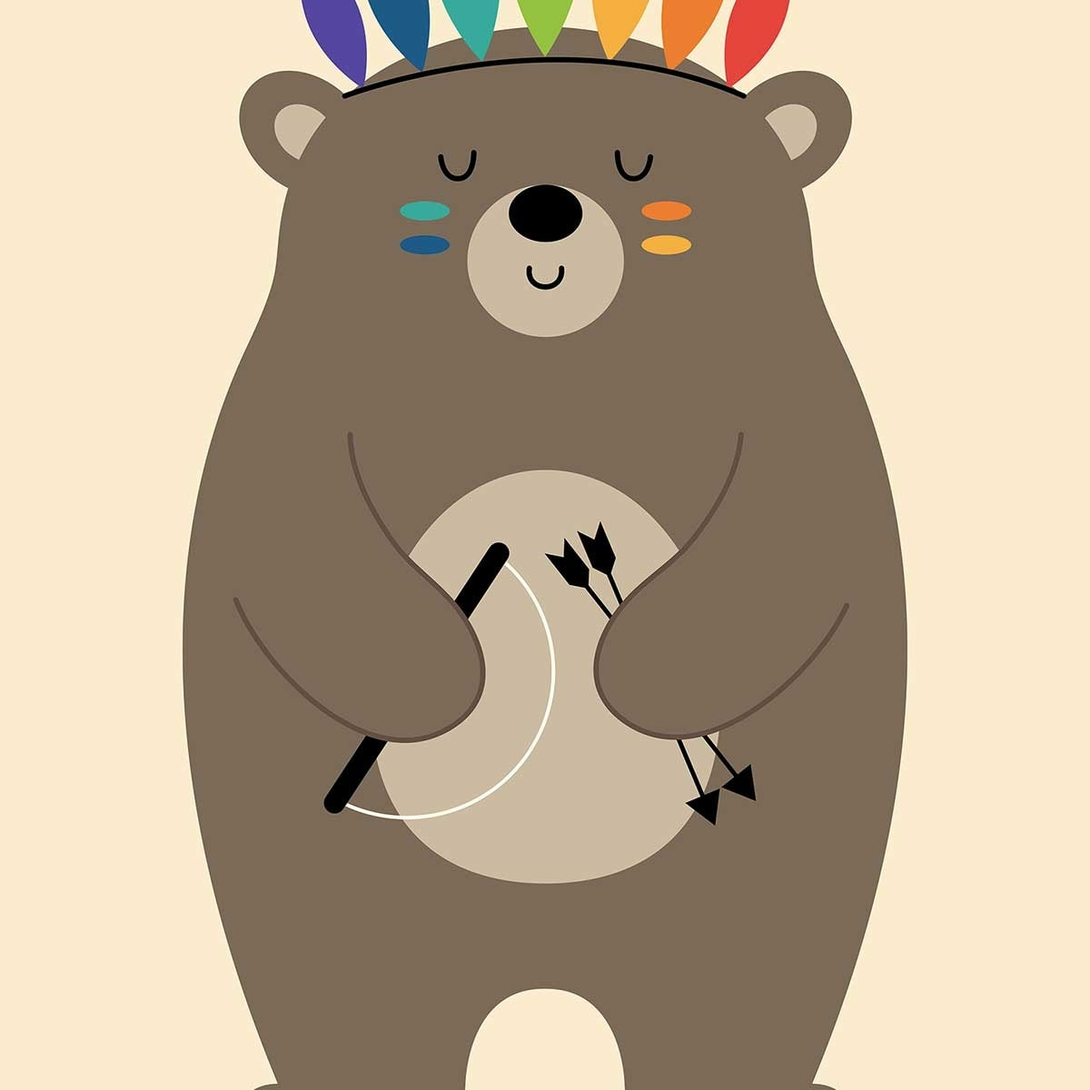 Tableau playing indians n°2 Toile imprimée