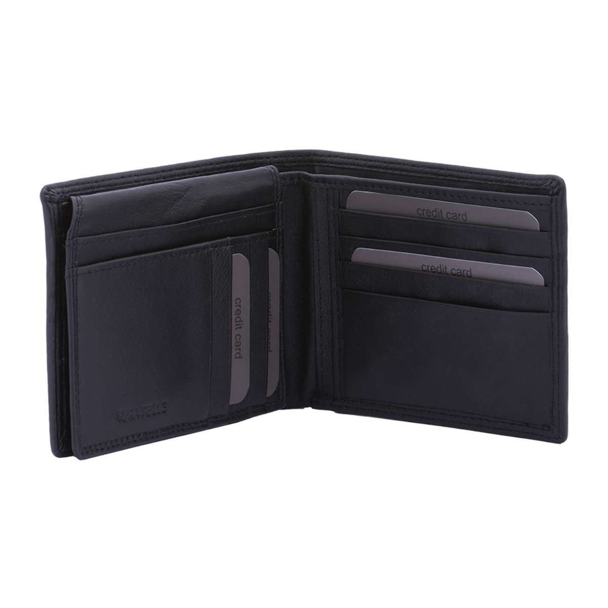 Portafoglio uomo in vera pelle - Modello Cavalier - Casual - 12.5 x 9.5 x 2.0 cm