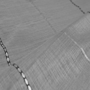 Tissu en voile à rayures verticales - Gris clair