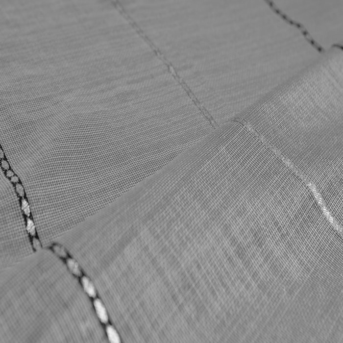 Tissu en voile à rayures verticales - Gris clair