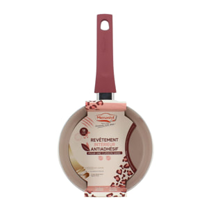 Casserole aluminium recyclé 18cm léopard rose- tous feux  LEOPARD
