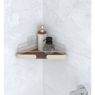Étagère de douche Argileo angle 1 niveau beige