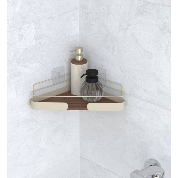 Étagère de douche Argileo angle 1 niveau beige
