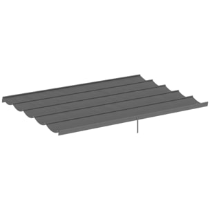 Toile de rechange pour pergola rétractable 4 x 3 m polyester haute densité 180 g/m² imperméabilisé gris