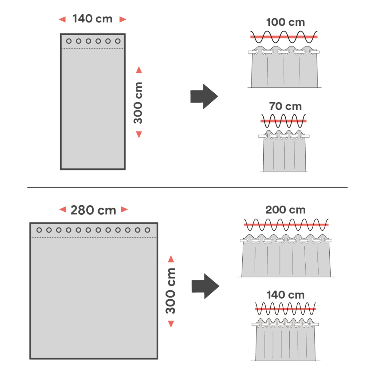 Rideau LINUM XXL à oeillets Blanc