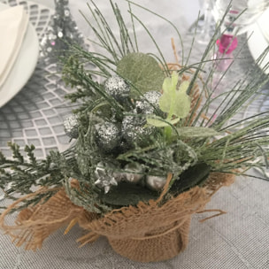Déco de table esprit Noël - Argent