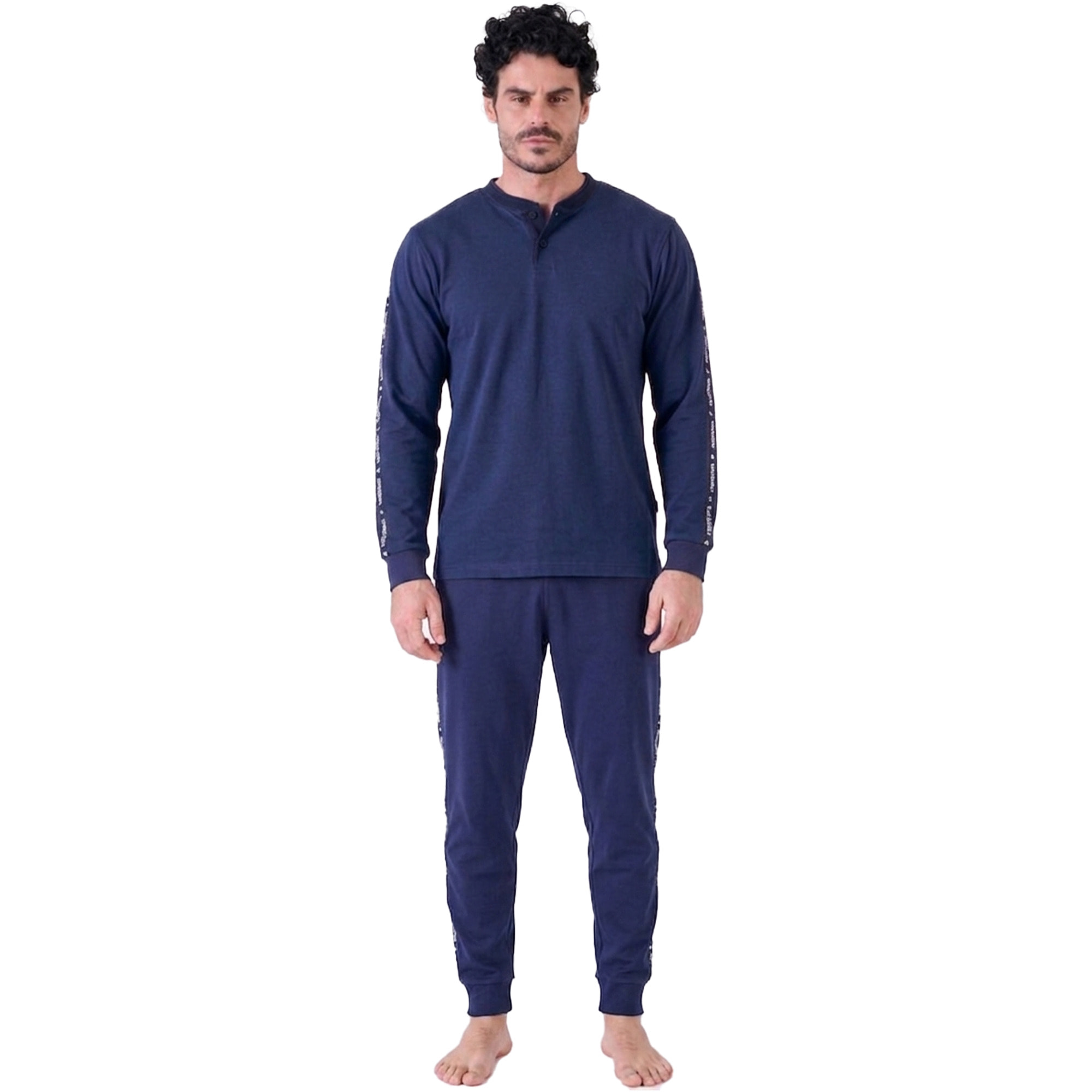 Navigare Pigiama da Uomo in Cotone Interlock Art. 842026 Oceano