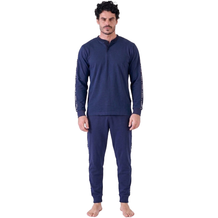 Navigare Pigiama da Uomo in Cotone Interlock Art. 842026 Oceano