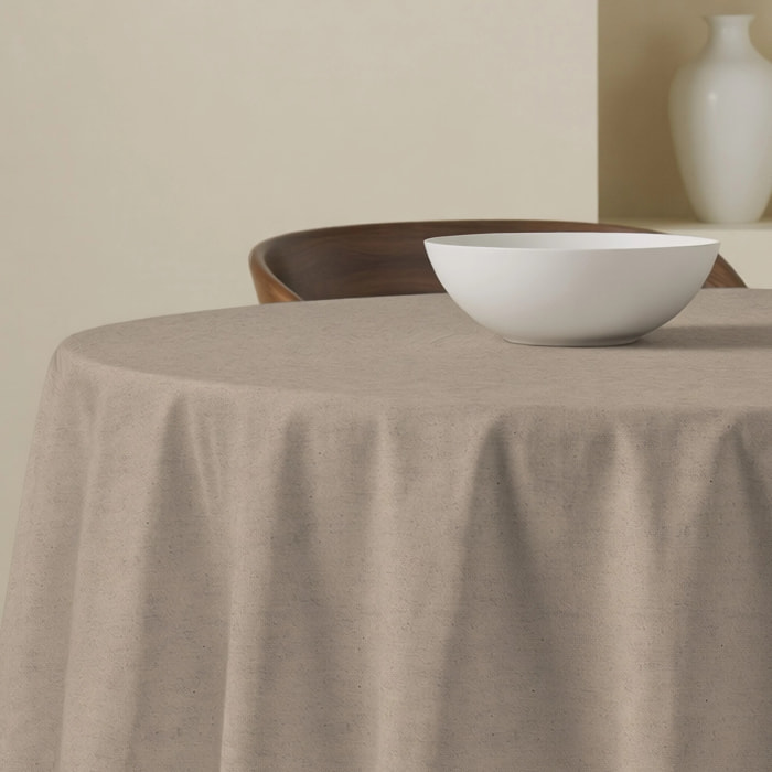 Nappe ronde en résine anti-taches Uni 157
