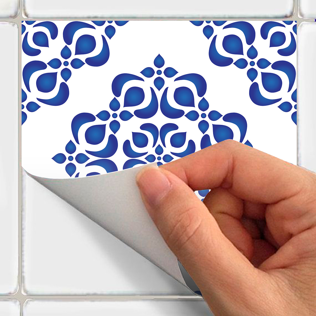 Stickers muraux - Sticker Mural Carrelage adhésif Cuisine Salle de Bain - 9 STICKERS CARREAUX DE CIMENT BOHÈME ARYA