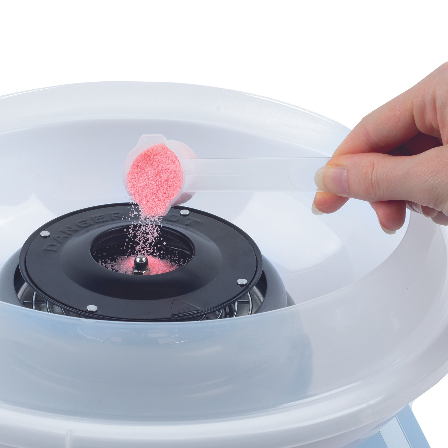 Máquina de algodón de azúcar SWEE32 Wëasy, 1 Cuchara medidora, 10 Conos de Papel, Bol extraíble, 450 W