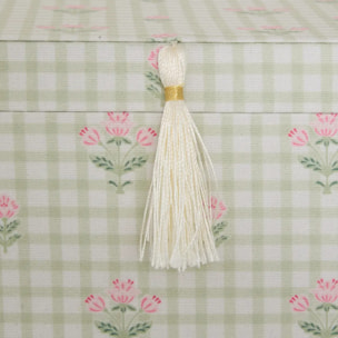 Boîte à bijoux avec miroir Fleur de rose 18x15x13,2cm vert