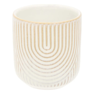 Tasse espresso motif courbes Lya 10cl blanc