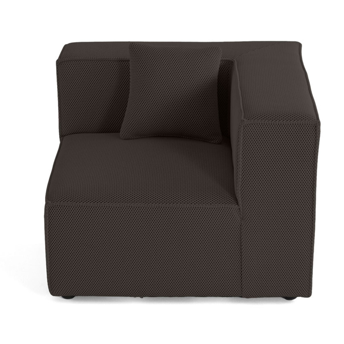 Arty - module d'assise d'angle réversible - en tissu mailles 3D - Gris foncé