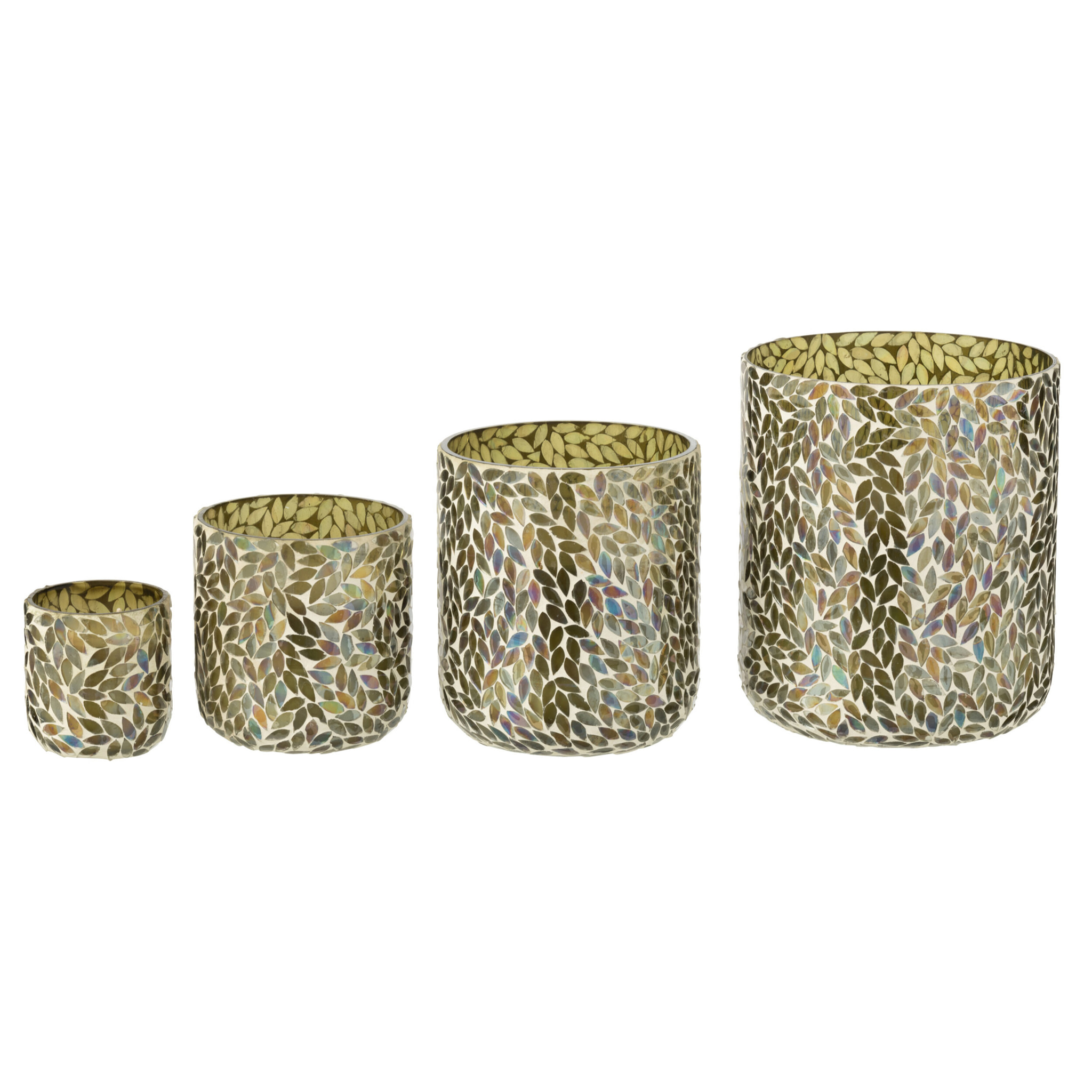 J-Line bougie parfumée Tea & Herbs - verre - vert - XL - 150H