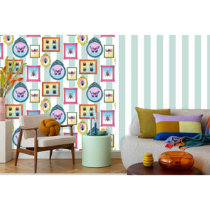 Papier peint rayures larges