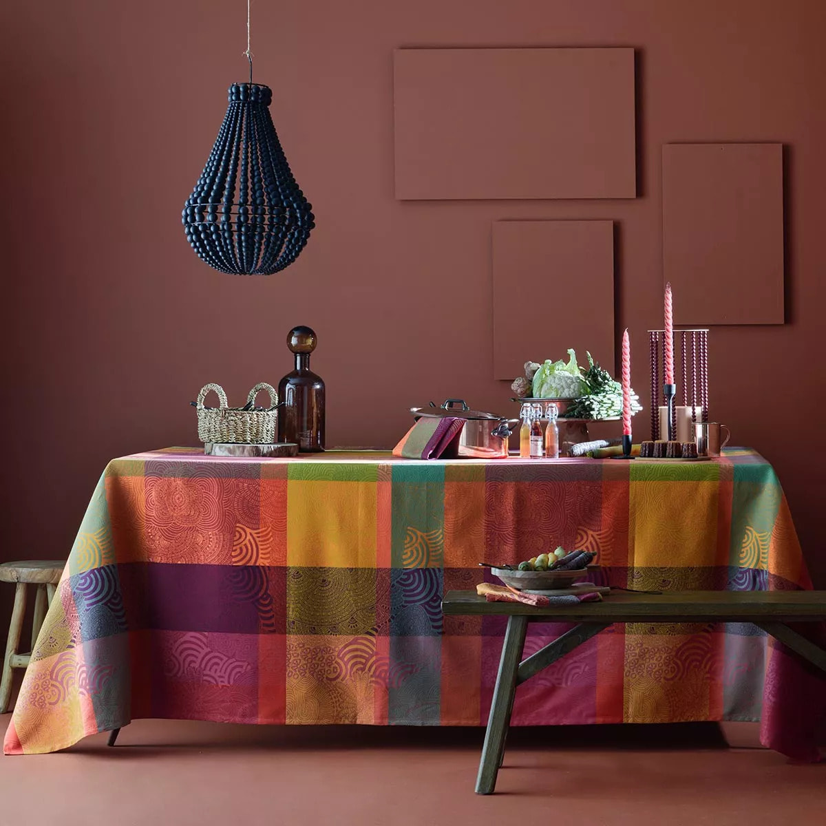 Serviette Mille rainures flamboyant
