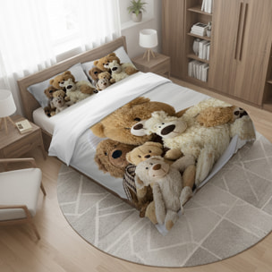 Parure copripiumino stampa in digitale teddy