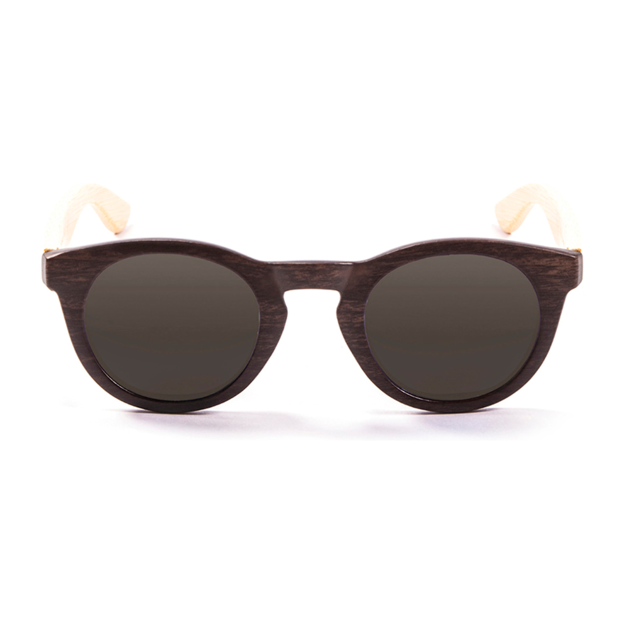 Gafas de sol LENOIR DUNE - De brazo de bambú natural con montura de bambú oscuro / Ahumada