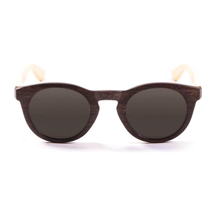 Gafas de sol LENOIR DUNE - De brazo de bambú natural con montura de bambú oscuro / Ahumada