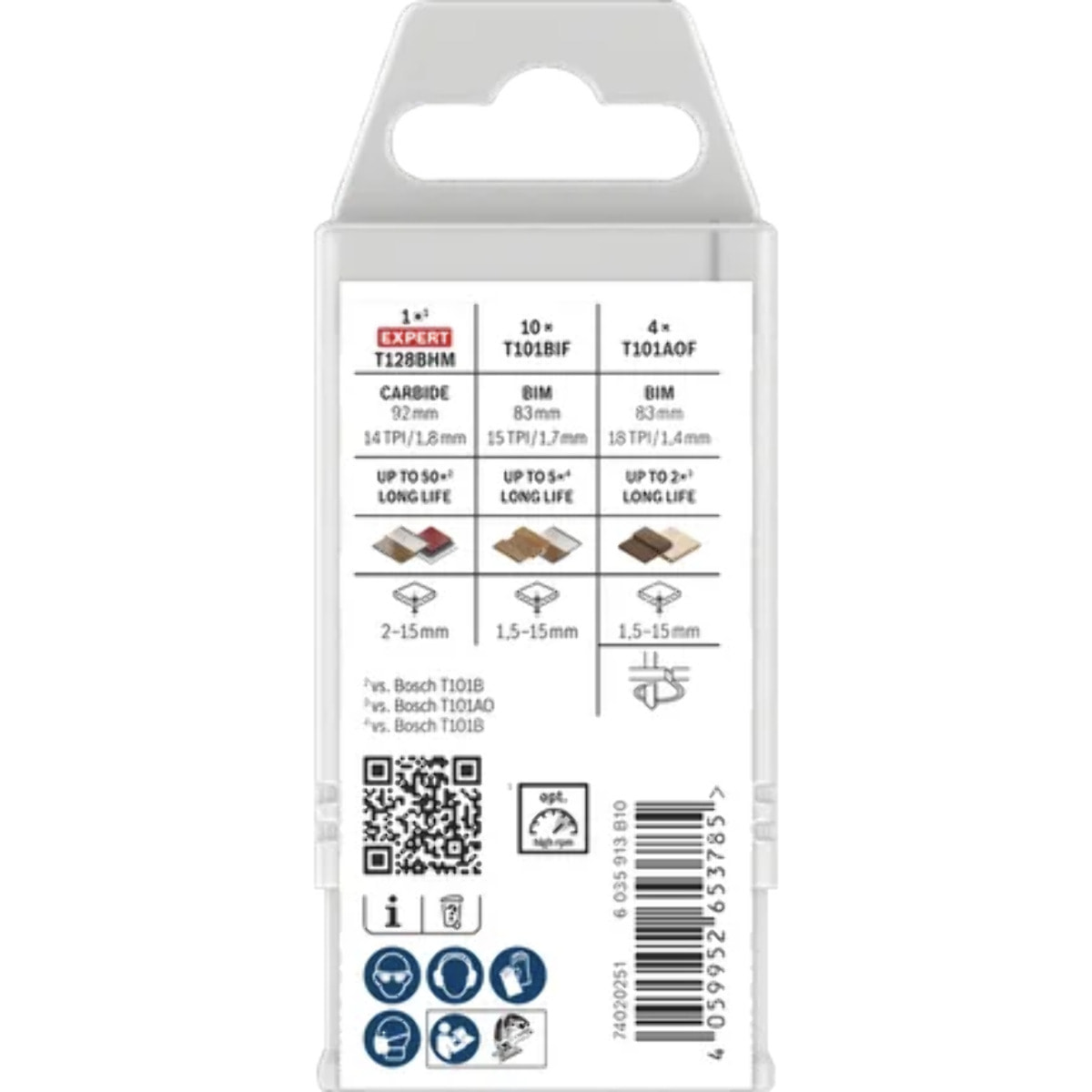 Jeu de lames de scie sauteuse PRO pour stratifié, 15 pièces - BOSCH - 2607011947