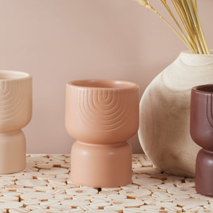 Lot De 3 Bougies Ceramique Sahana