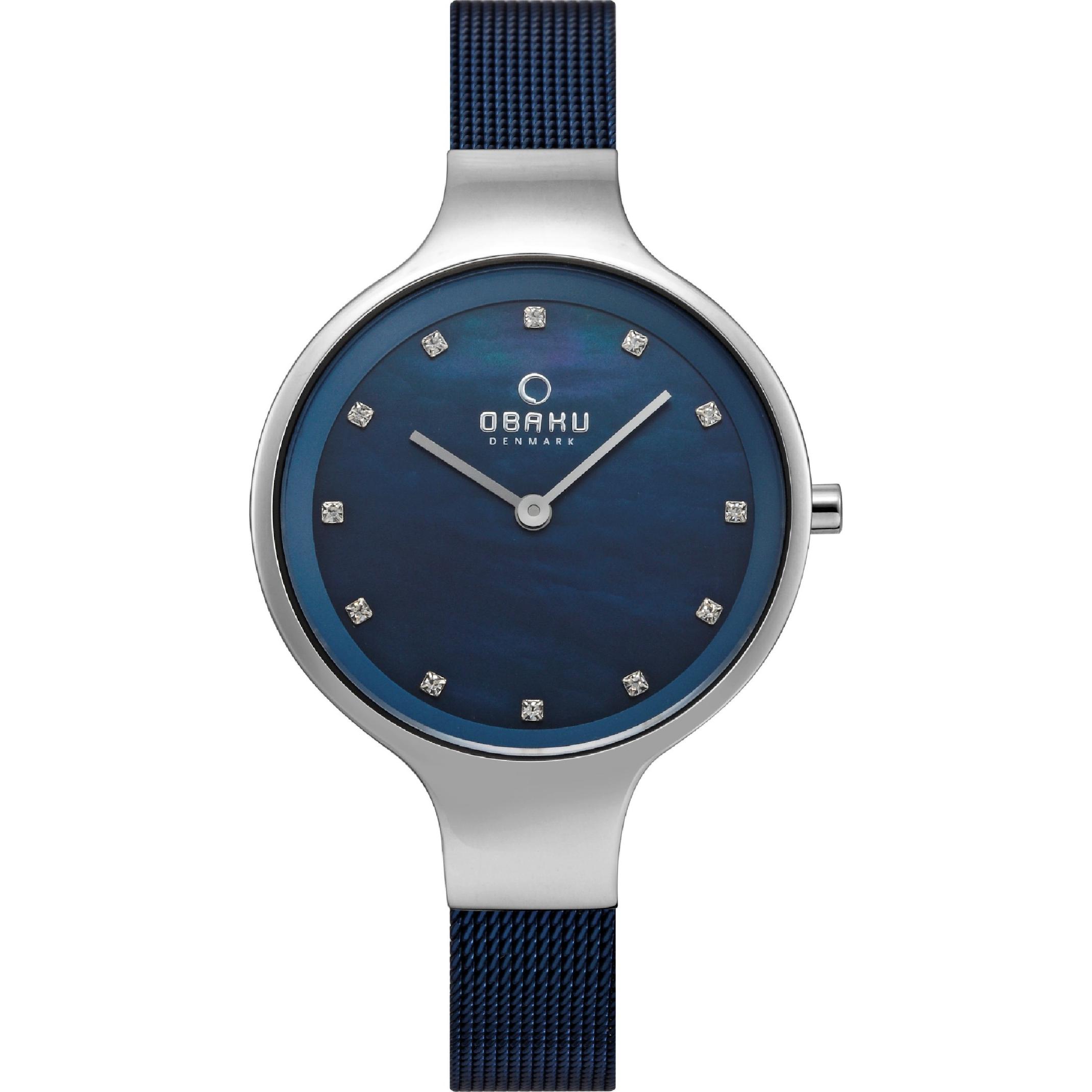 Orologio OBAKU blu-acciaio colorato