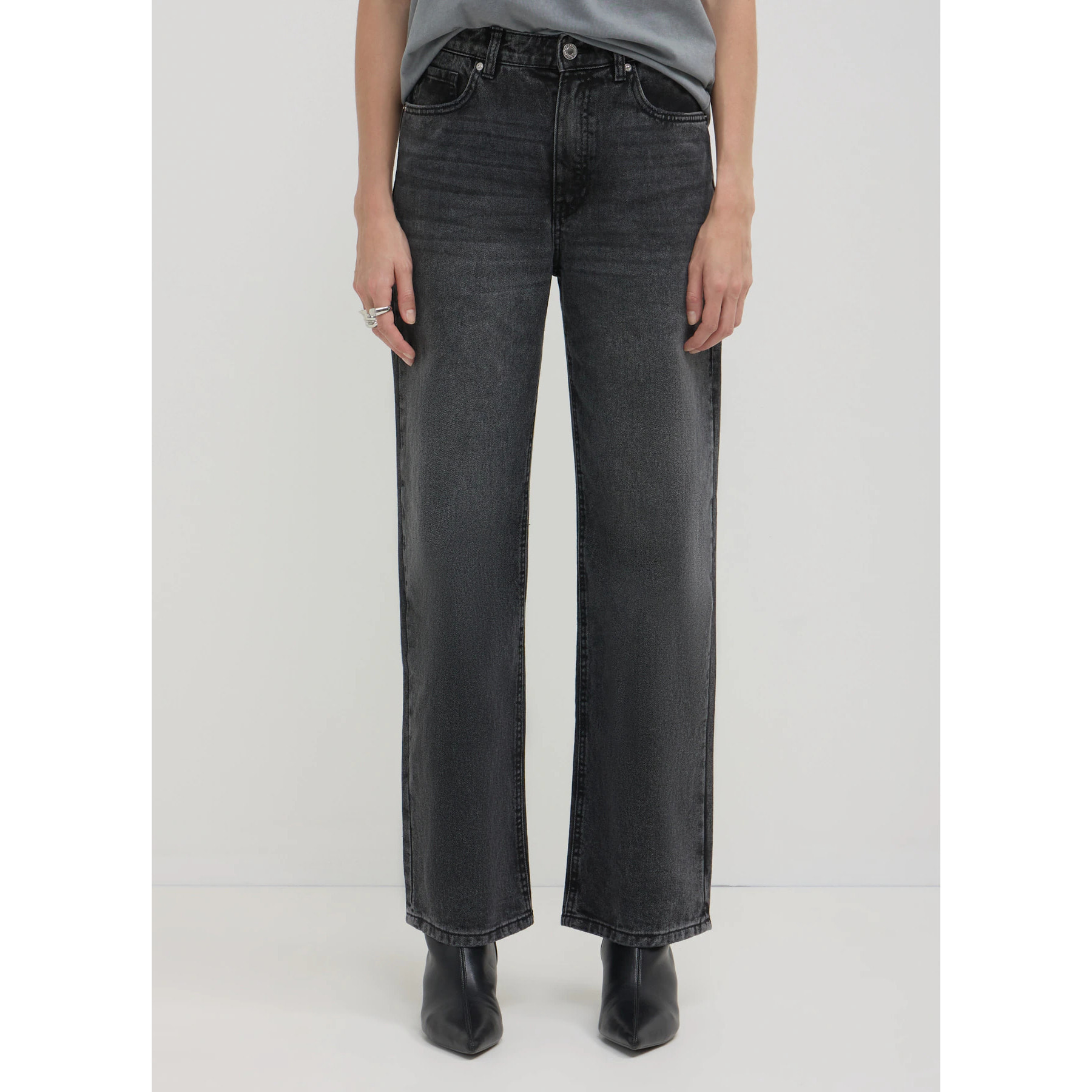 Jeans wide leg vita alta