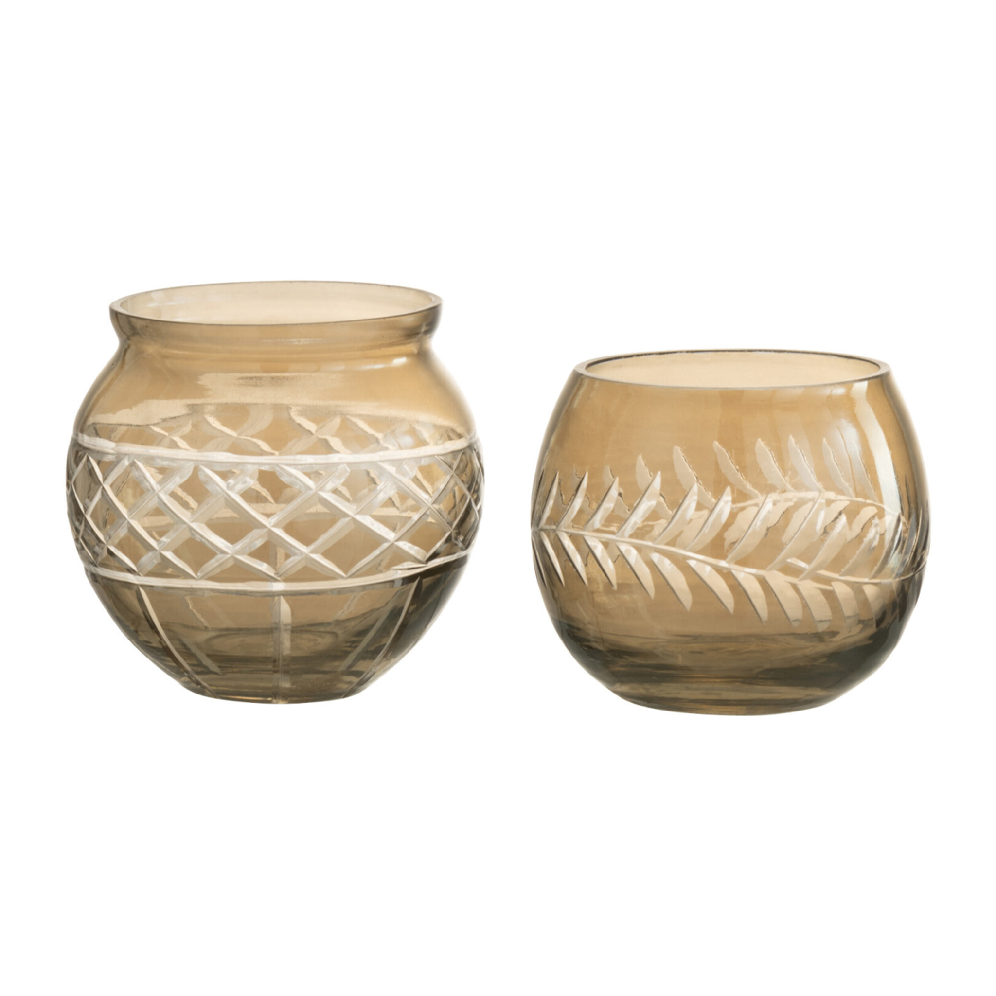 J-Line photophore Motifs - verre - gris - 2 pcs