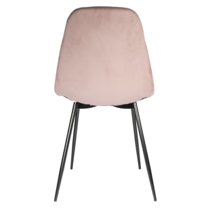Chaise Velours Cotele Giulia Rose - Lot De 2