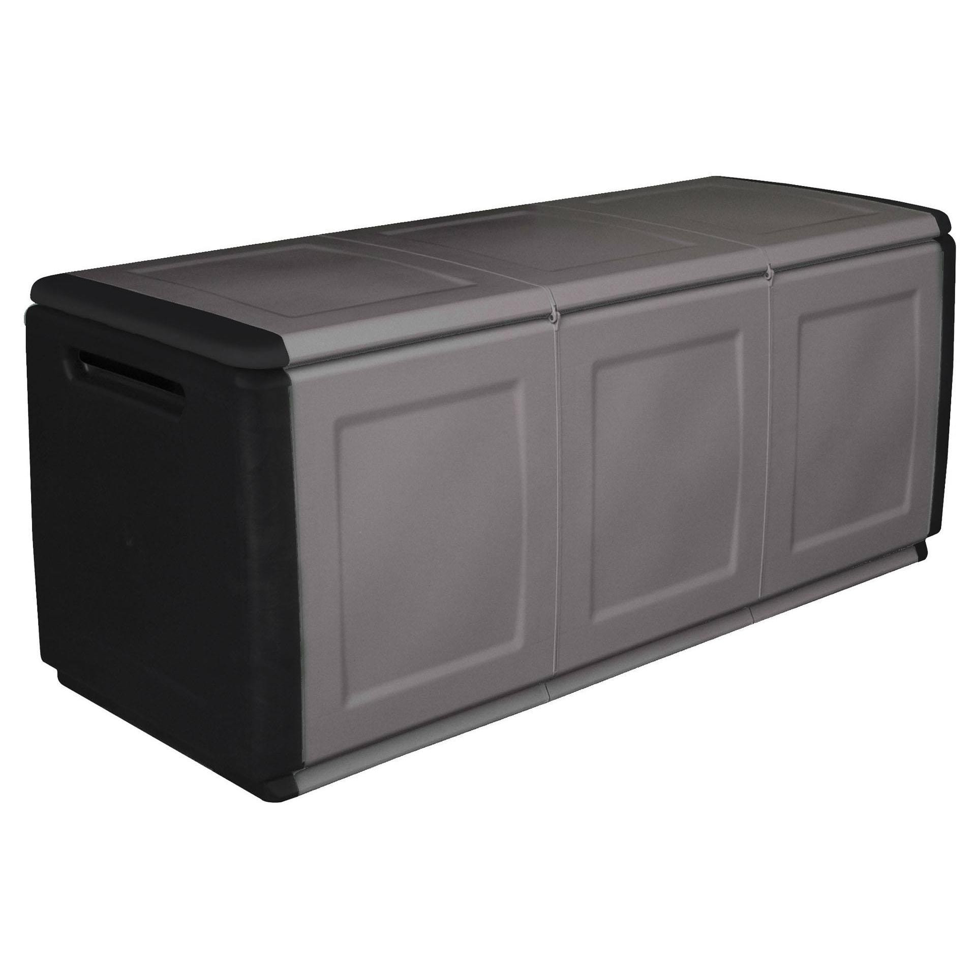 Baule contenitore multiuso polipropilene, Box portatutto, 100% Made in Italy, cm 138x53h57, colore Grigio