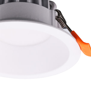 Jet downlight redondo con luz blanco neutro 4000K en color blanco