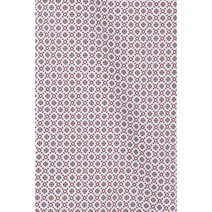 Camicia Uomo 1 Bottoni Button Down Slim Popeline Stampato Bianco e Verde Militare
