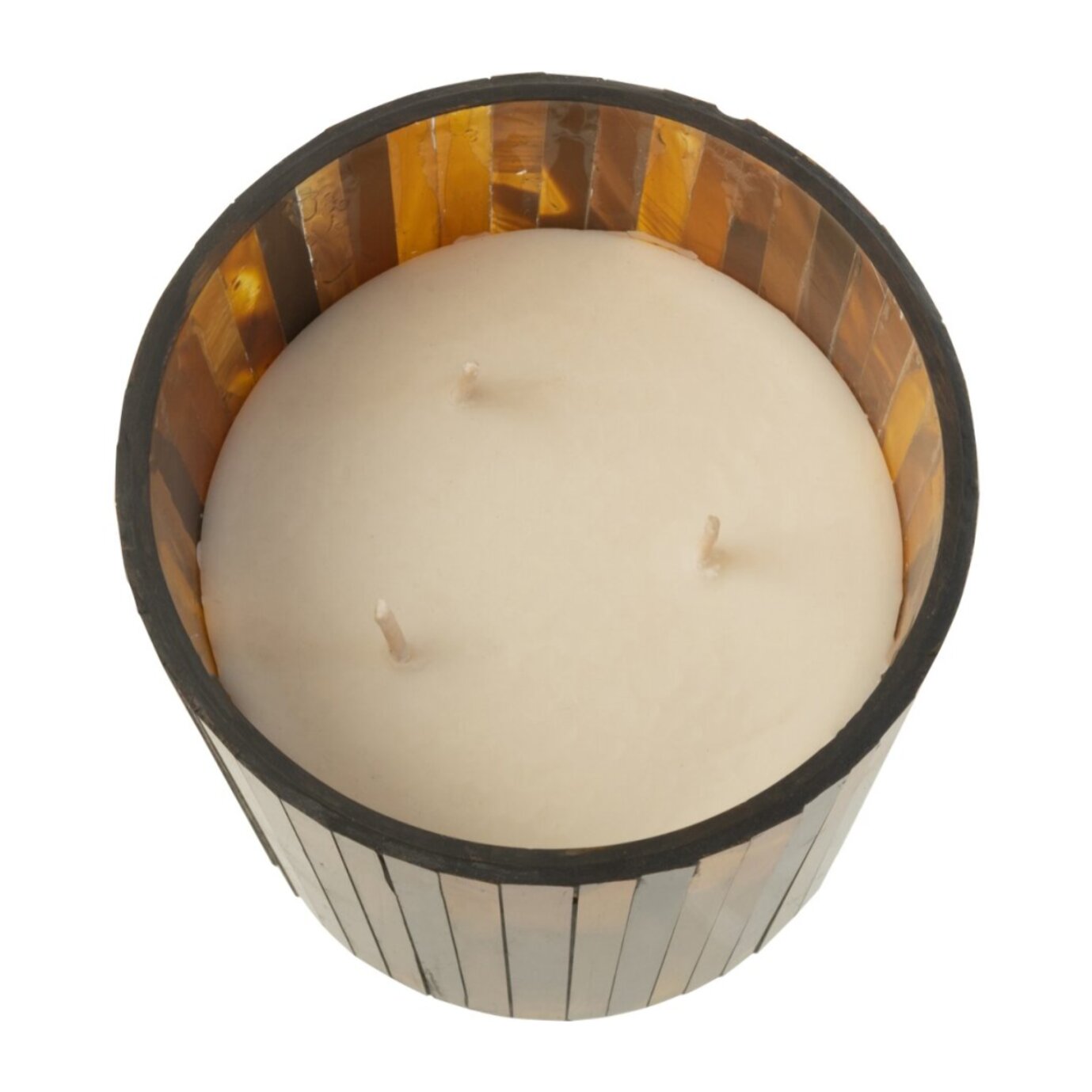 J-Line bougie parfumée Noa - Zesty Sunburst - verre - ocre - small - 35U