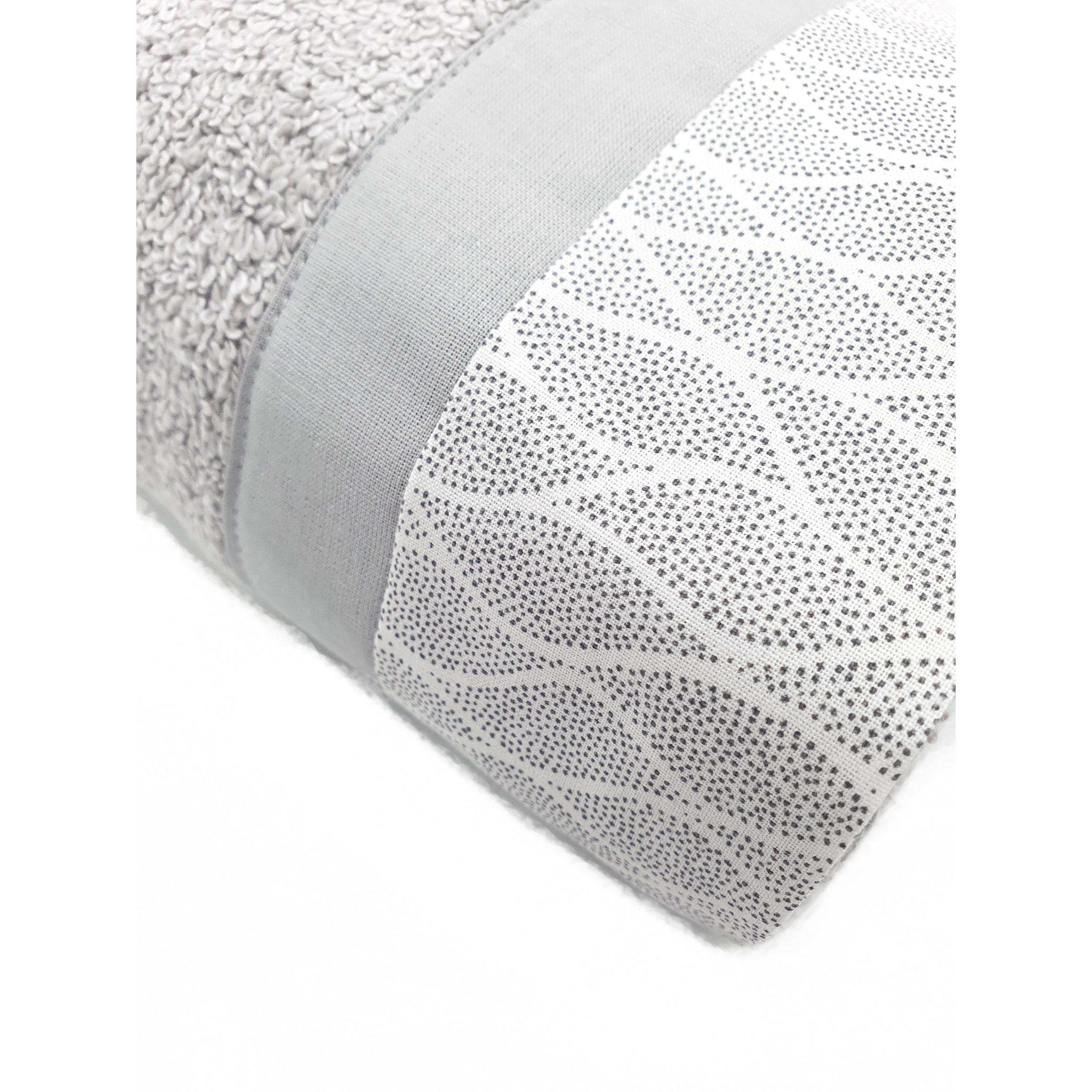 Set Spugna VENTOTENE 2 Pezzi: Viso+Ospite - Grigio - 450 gr/m² - Puro Cotone