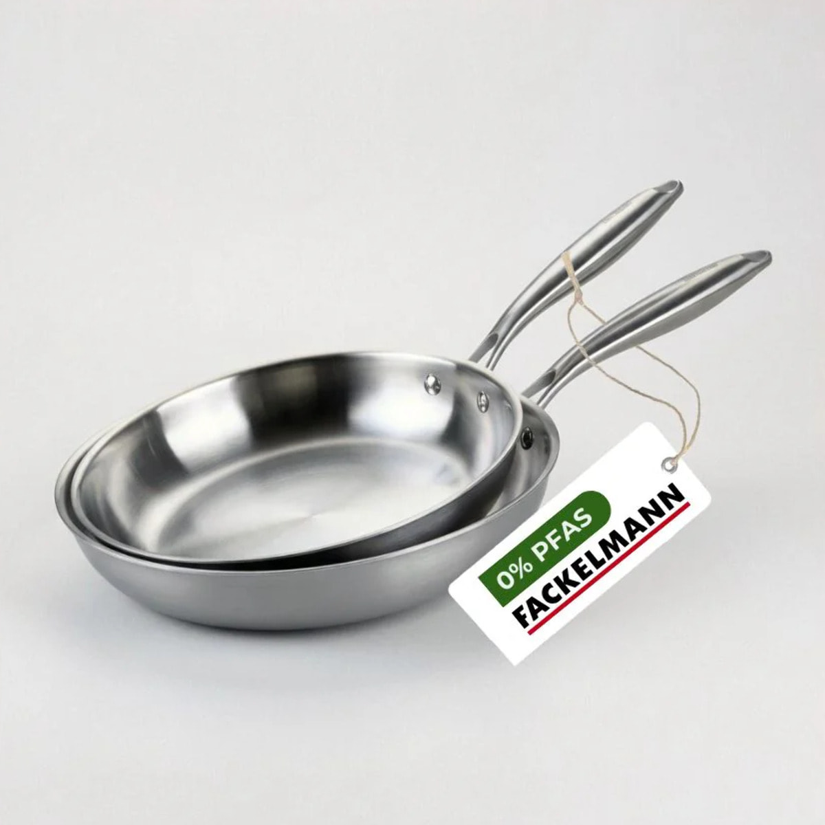 2 poêles 20 cm et 24 cm inox 18/10 Triply Fackelmann Vita3