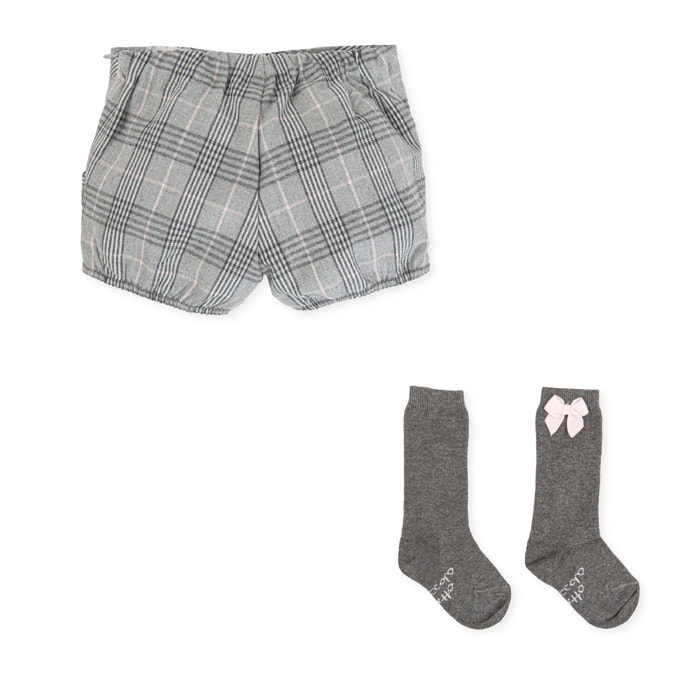 Short con leotardos - Gris