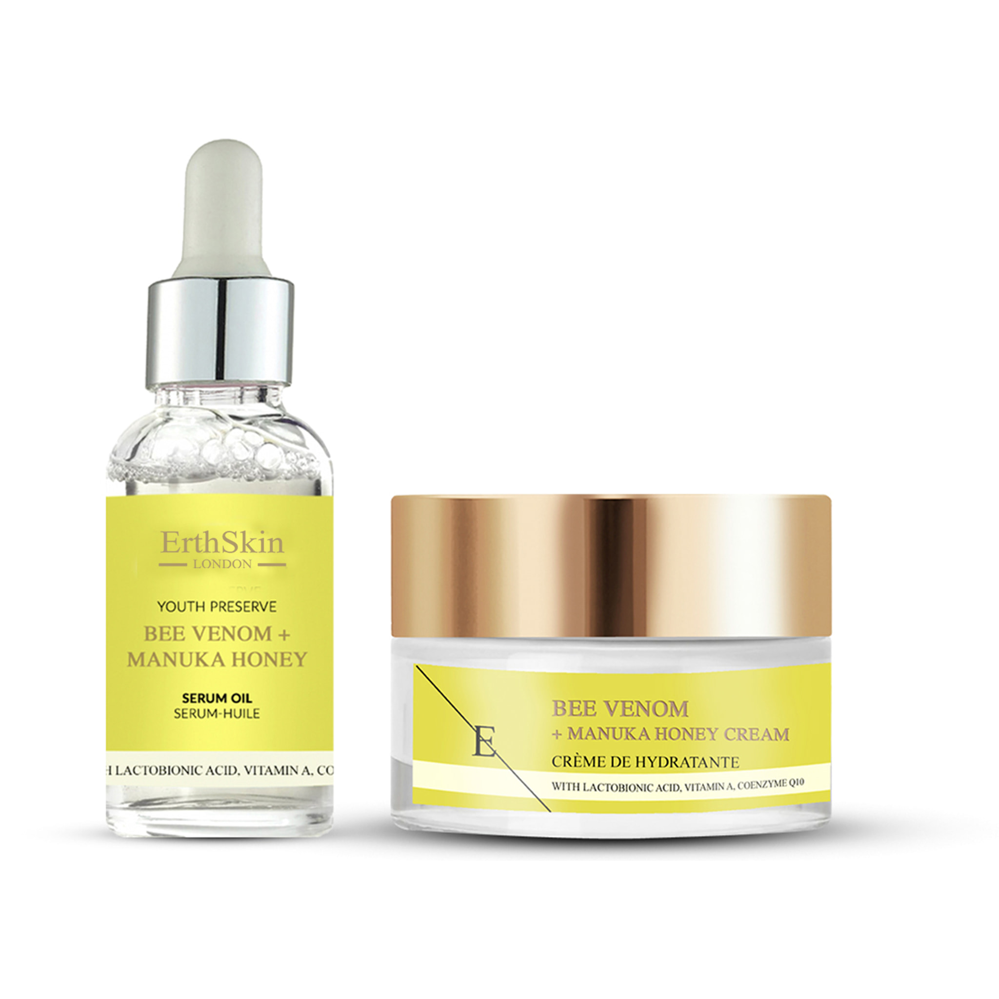 Veneno de abeja + Crema de miel de Manuka + Aceite sérico