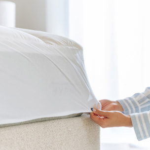 Surmatelas housse BZ satin de coton pour canapé convertible - Hypnia