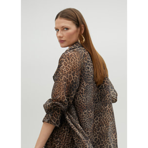 Trench organza stampa animalier