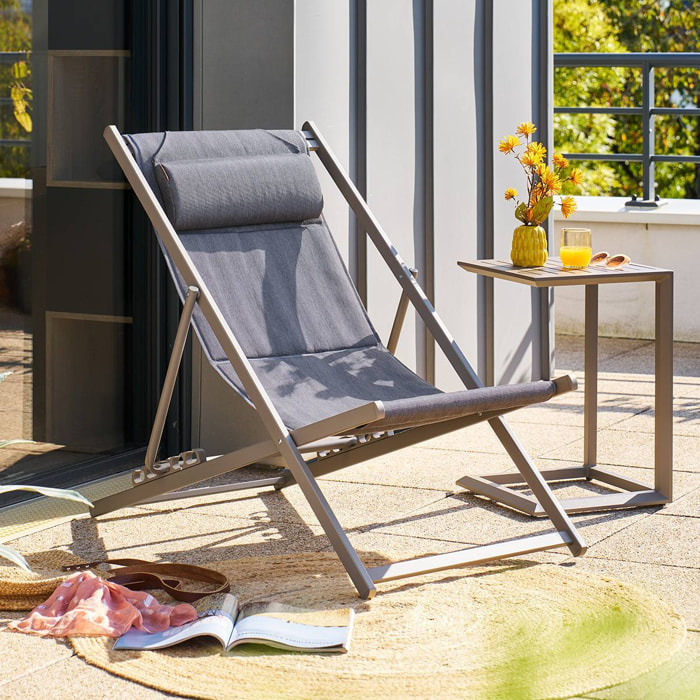 Chilienne de jardin empilable pliable Lunivia café