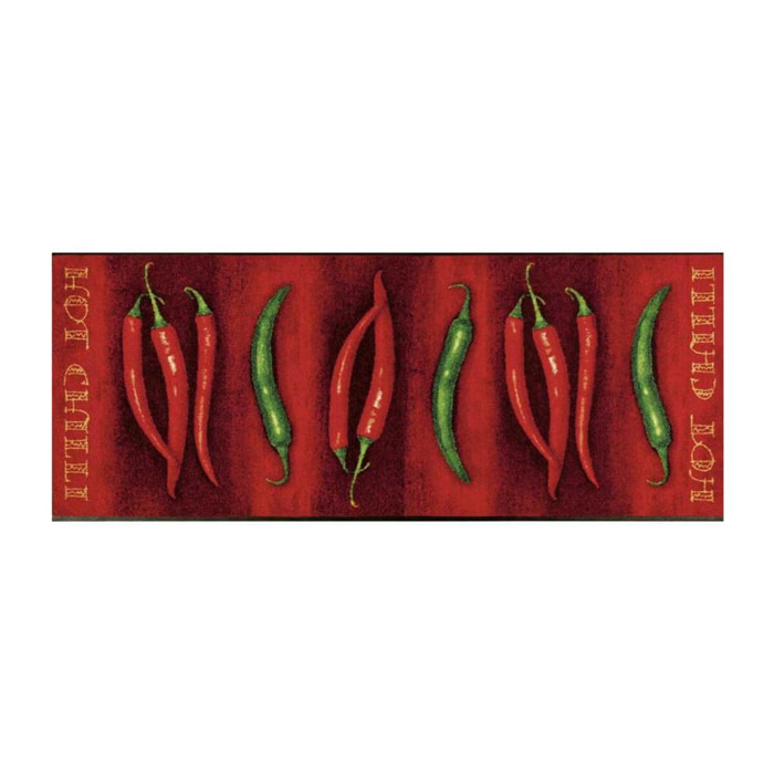 Tapis de couloir tissé motif floral HURE