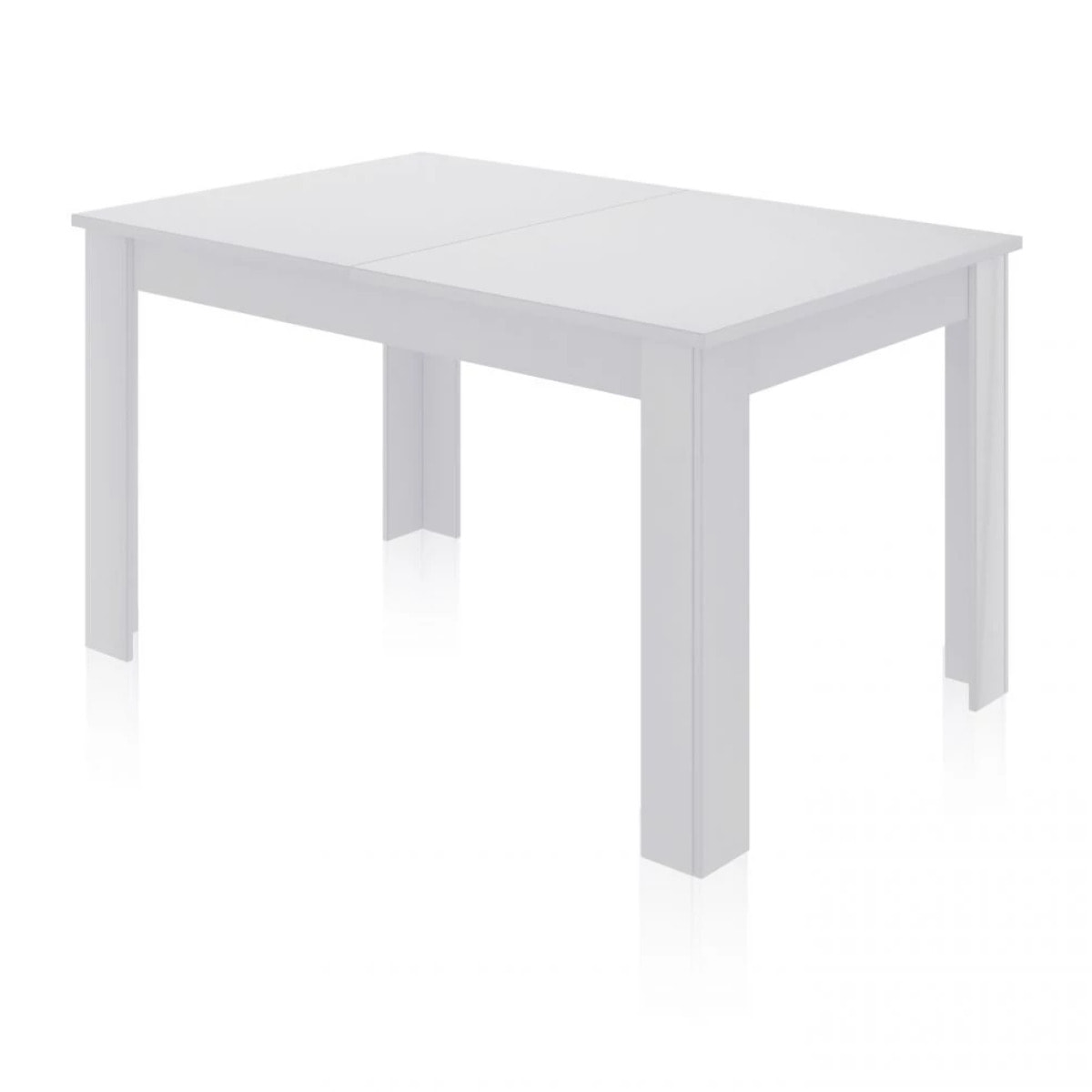 Mesa de comedor extensible Danna 140 Blanco Brillo